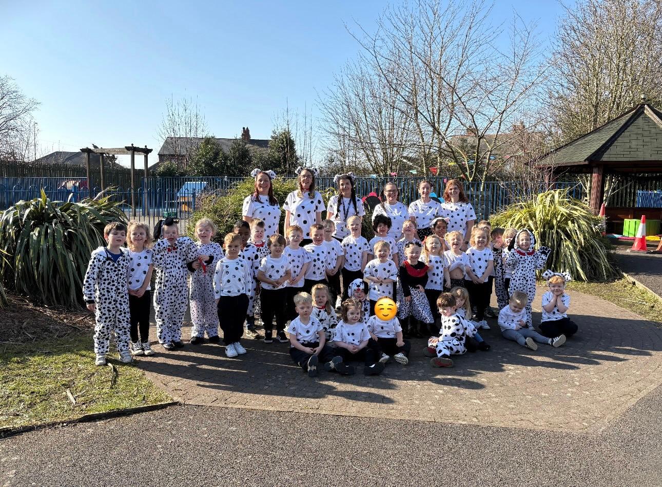 EYFS dressed as 101 Dalmatians